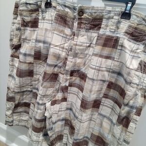 American Eagle Outfitters Shorts Brown & Cream Men's Big & Tall Size 44